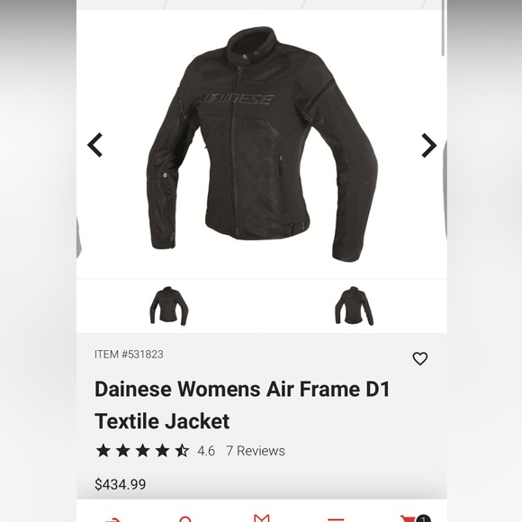 Dainese Womens Air Frame D1 Textile Jacket - Picture 5 of 5